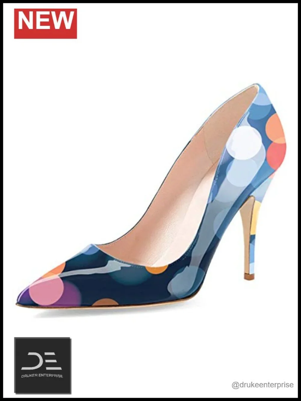 YDN Women's Pointed Toe Mid Heel Pumps Slip on Stiletto Dress Shoes Party